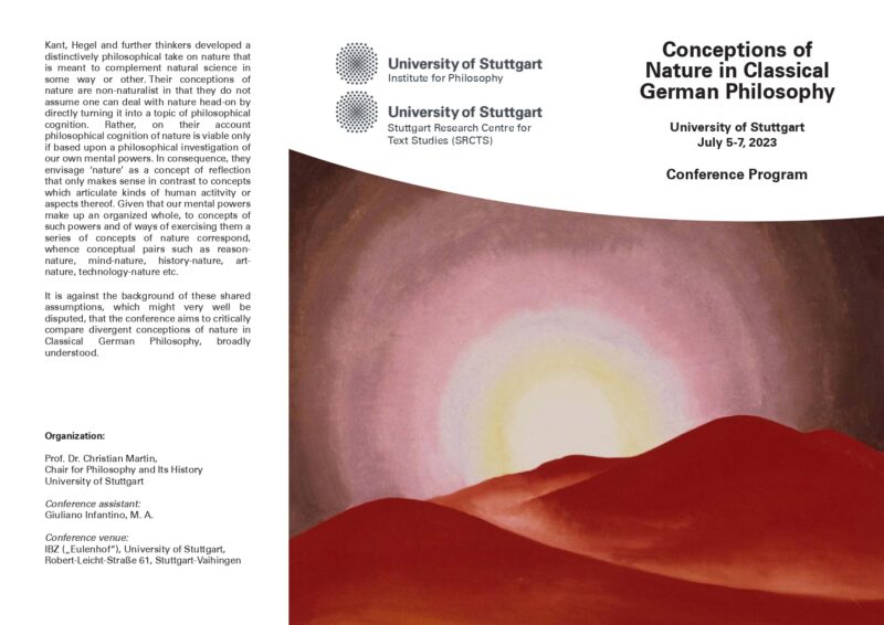 Conference Conceptions of Nature in Classical Germal Philosophy