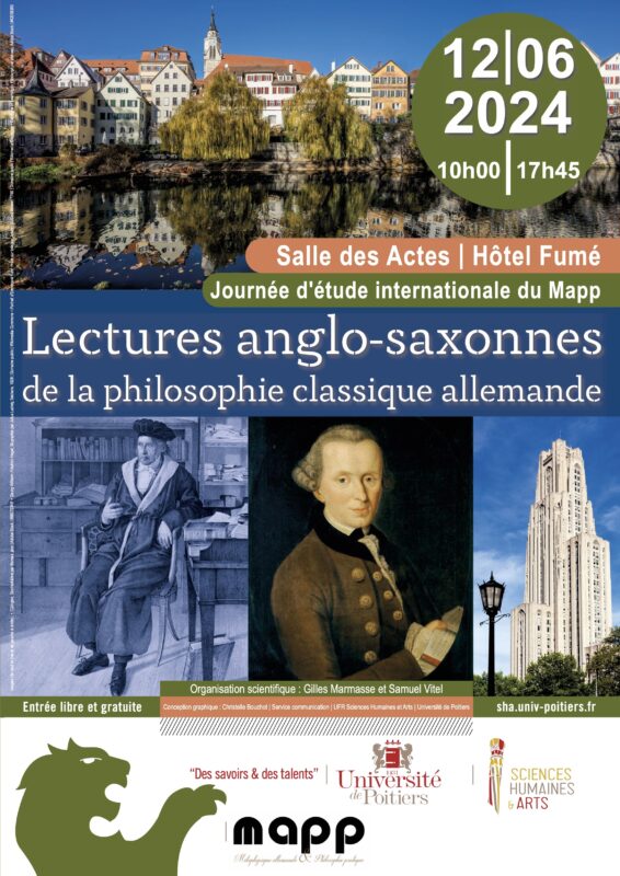 International Conference: "Lectures anglo-saxonnes de la philosophie allemande classique" (Poitiers, 12 June 2024)