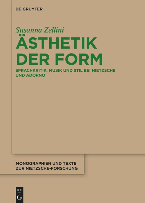 New Release: Susanna Zellini, "Ästhetik der Form" (De Gruyter, 2024)