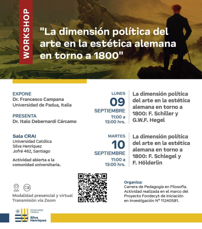 Workshop: "La dimensión política del arte en la estética alemana en torno a 1800" (Santiago de Chile, 9-10 September 2024)