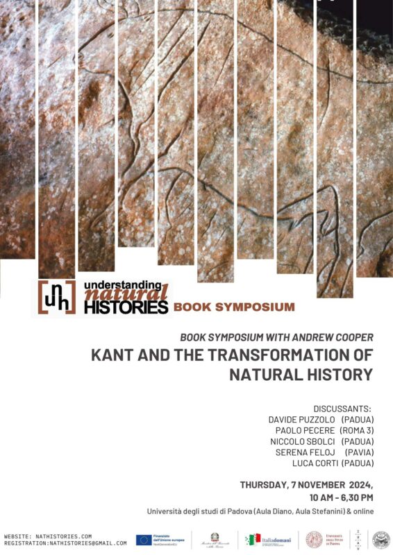 UNH Book Symposium: Andrew Cooper, "Kant and the Transformation of Natural History" (Padua, 7 November 2024)