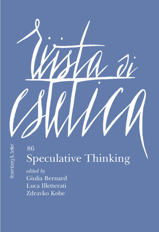 New Release: «Rivista di Estetica»: "Speculative Thinking" (LXIV, 86/2024)