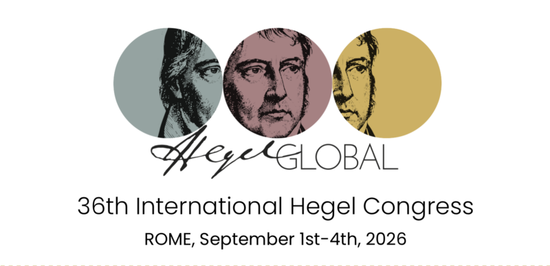 CFA: "36th International Hegel Congress" (Rome, 1-4 September, 2026) 1