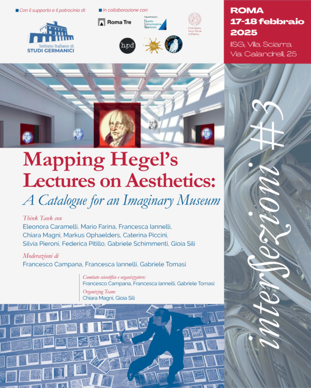 Workshop: "Mapping Hegel's Lectures on Aesthetics" (Rome, 17-18 February 2025)